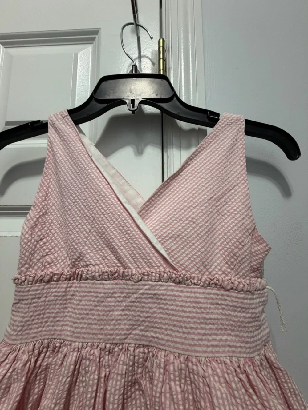 Ralph Lauren Pink Seersucker faux Wrap Sundress